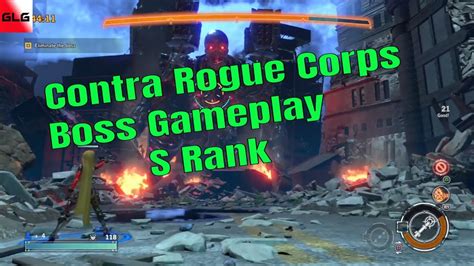 Contra Rogue Corps Gameplay First Boss Fight S Rank On Playstation