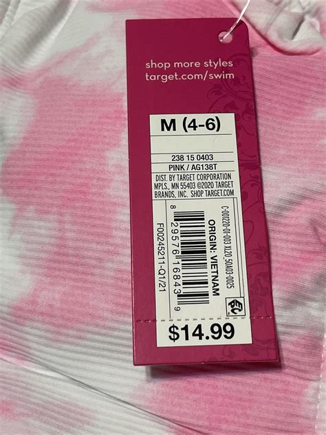 Xhilaration Juniors Pink Ribbed Apron Bralette Bikini Swim Top Size