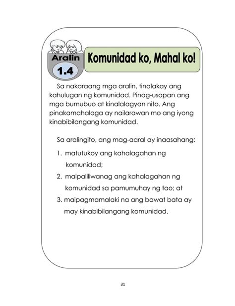 K To 12 Grade 2 Learning Material In Araling Panlipunan Pdf