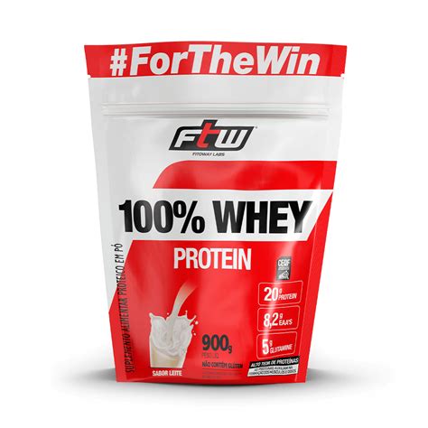 100 Whey Protein Leite 900g Refil FTW Fitoway Labs