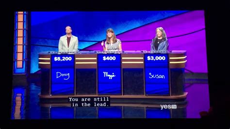 Jeopardy Season 35 2018 Doug Vs Maggie Vs Susan 1st Daily