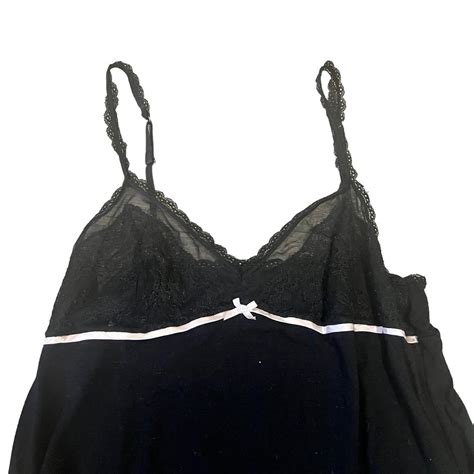 Black Lace Bow Lingerie Dress One Size Best Fits Depop