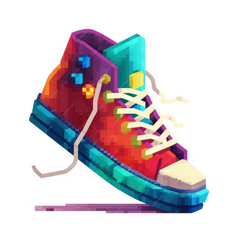 Premium Ai Image Pixel Art Shoe With Vibrant Colors By Pixelplantmaster