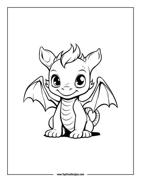 Dragon Coloring Pages - TopFreeDesigns