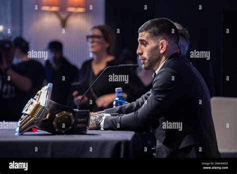 Madrid Spain 22nd Feb 2024 Ilia Topuria Seen During A Press