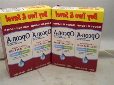 Opcon-A Eye Bausch Lomb Allergy Relief Eye Drops