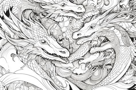 Premium AI Image | A drawing of a dragon with the word dragon on it.