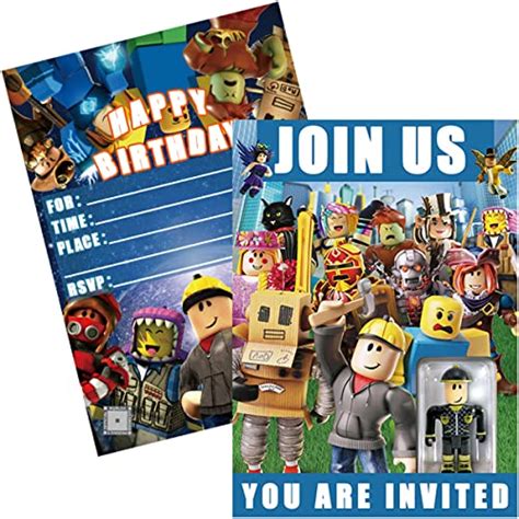 Kit Carte Invitation simyron 16 Pièces Robot Carte Invitation Enfant