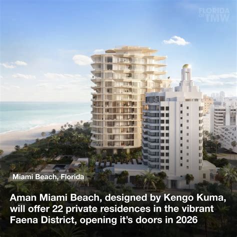 Aman Miami Beach Designed By Kengo Kuma Will Offer 22 Private