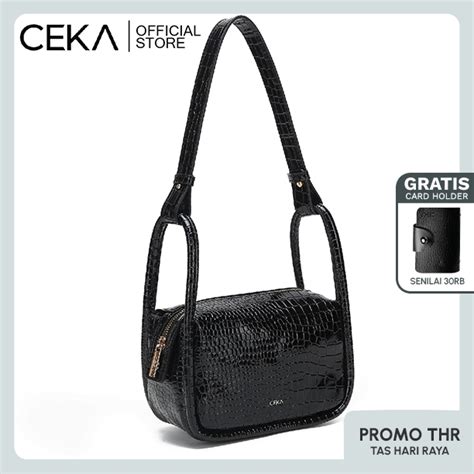 Jual CEKA Tas Selempang Wanita Import Croco Sling Bag Pesta Kondangan