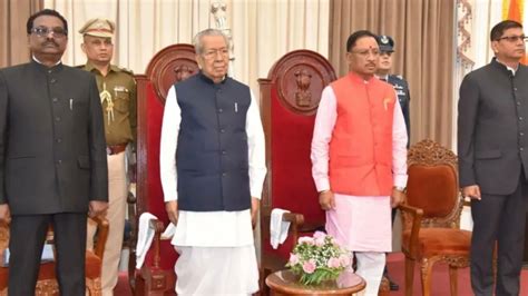 Chhattisgarh Cabinet Expansion Nine Bjp Mlas Take Oath As Ministers