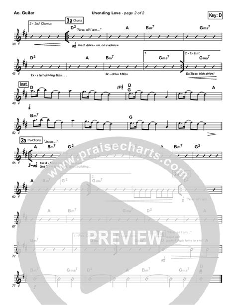 Unending Love Acoustic Guitar Sheet Music Pdf Hillsong Worship Praisecharts