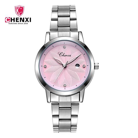 Chenxi Reloj De Pulsera De Cuarzo Para Mujer Accesorio De Acero