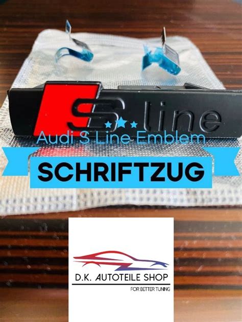 Audi S Line kühlergrill Emblem Logo Schriftzug NEU Kaufen auf Ricardo