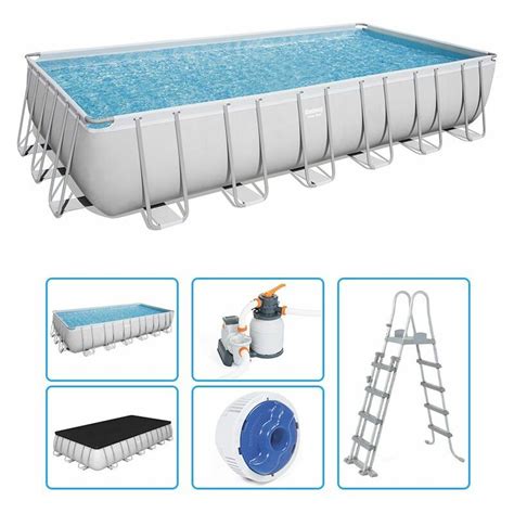 Bestway Piscina Fuori Terra Rettangolare Power Steel X X H