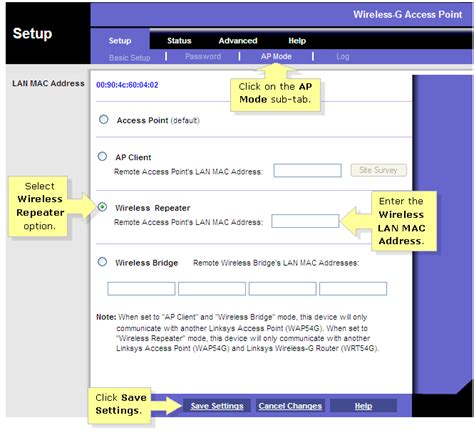 Linksys Official Support Setting Up A Wap G As A Wireless Repeater