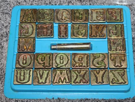 Vintage Craftool Co Alphabet Leather Stamp Set Ebay