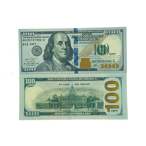 Realistic Replica Prop Money - Double Sided Full Print Fake Dollar Pla