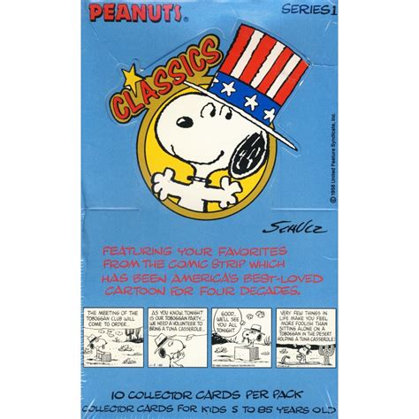 1992 Peanuts Classics Series 1 Trading Cards Box Steel City Collectibles