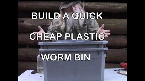 Make A Quick Easy Plastic Tote Worm Bin Youtube