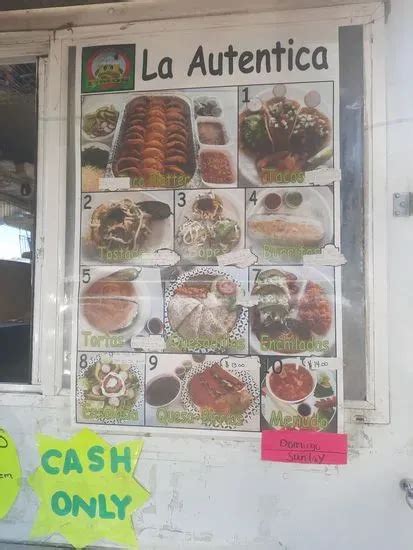 La Autentica Taqueria Y Antojitos Mexicanos Taco Truck Menu Omak WA