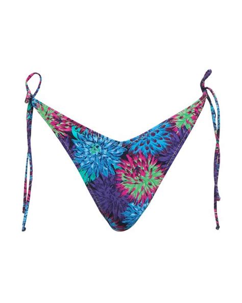 Reina Olga Susan Floral Bikini Bottoms In Blue Flowers Blue Lyst