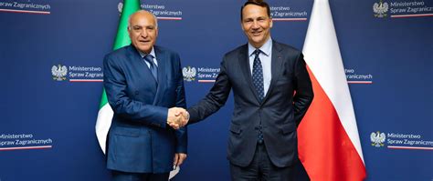 Minister Radosław Sikorski meets Algerias head of diplomacy Ahmed