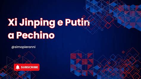 Incontro Putin Xi Jinping A Pechino Day Maggio Mattina Youtube