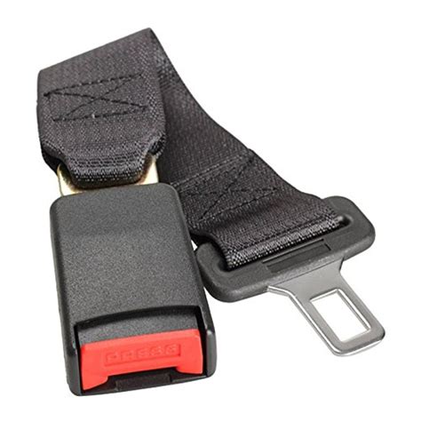 Seat Belt Extension Extender Strap Safety Buckle Black Car Interior