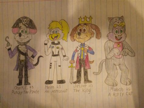 Chuck E Cheese And Friends Halloween Costumes By Liikotuari On Deviantart