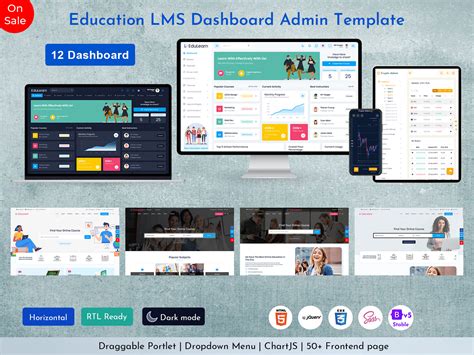 LMS Dashboard Bootstrap 5 Admin Template With Responsive UI Kit