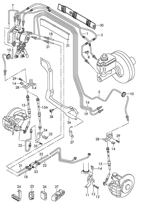 Volkswagen Golf 2012 2013 Brake Pipe Brake Hose Vag Etka Online