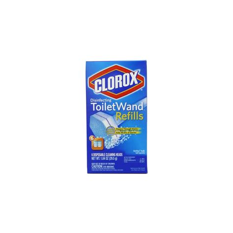 Clorox Toilet Wand Refills, Loaded with Cleaner, 6 Disposable Heads ...