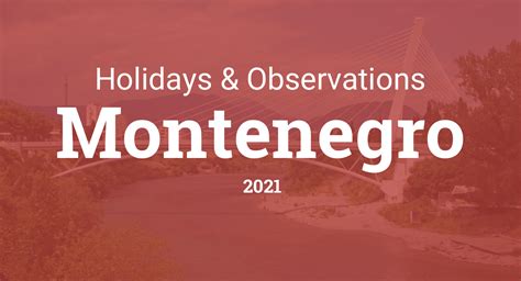 Holidays and Observances in Montenegro in 2021