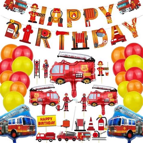 Deco Anniversaire Pour Enfants Pompiers Pompier Anniversaire Banni Re