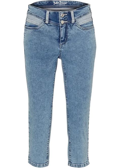 Verkürzte Shaping Jeans mit Stretch blau regular bonprix