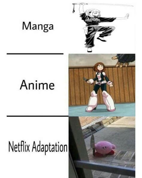 Anime Memes With The Caption That Reads Manga Anime Netflix Appation