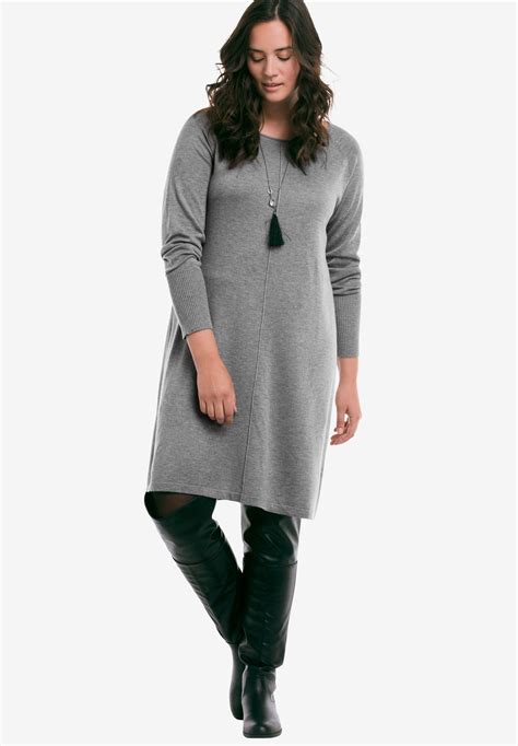 Women S Plus Size Shop All Ellos Plus Size Tops Plus Size Womens Clothing Sweater Dress