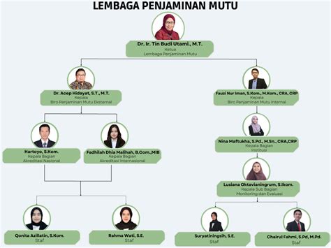 Struktur Organisasi Pusat Penjaminan Mutu