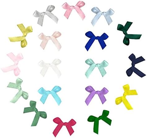 Pcs Mini Ribbon Bows Double Sided Satin Multicolored Ribbon Bows