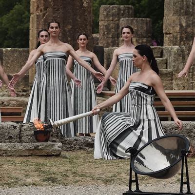 Olympic Flame For The Olympic Games Paris 2024 Lit In Symbolic Ceremony