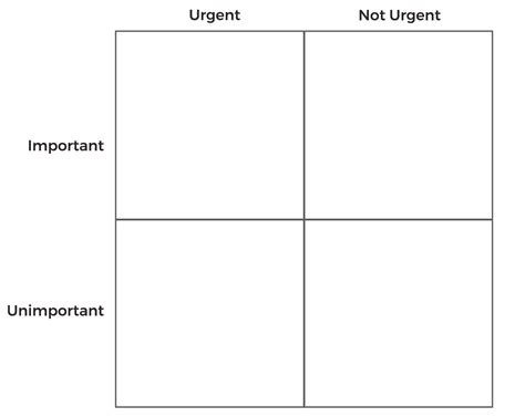 Blank Priority Matrix Template