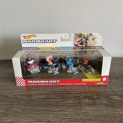 Hot Wheels Mario Kart Vehicle 4 Pack Of Fan Favorite Depop