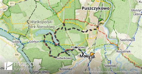 Trasa z Puszczykówko stacja kolejowa mapa turystyczna pl