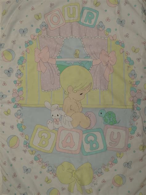 Vintage Precious Moments Small Quilted Blanket