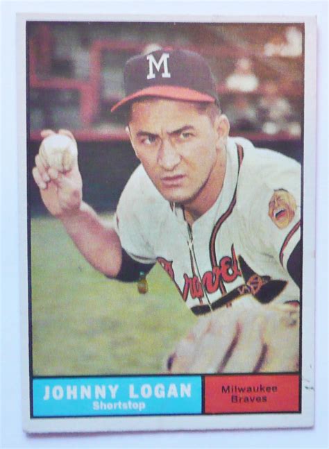 Johnny Logan Milwaukee Braves Sold Frank Kelsey Flickr