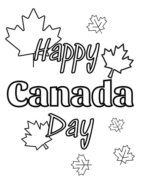 Coloriage Dessin de Fête du Canada télécharger et imprimer gratuit