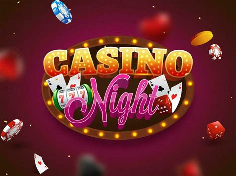 3D Casino Night Text On Marquee Oval Frame With Slot Machine, Playing ...