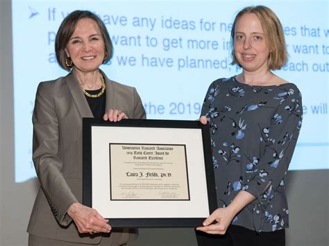 Laura Fields Receives Ura Early Career Award