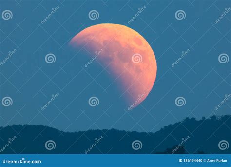 Blood Red Moon Eclipse in 2018 Stock Photo - Image of crescent, black: 186194440